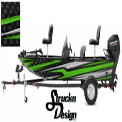 Pontoon Wrap Modern Lines Grey Fishing Abstract Graphic Bass Boat Decal Vinyl US