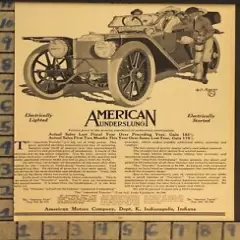 1912 AMERICAN INDIANAPOLIS GOLF SPORT CLUB CAR AUTO MOTOR VINTAGE AD ZA46