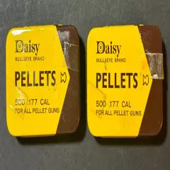 Vintage Lot of 2 Daisey Bullseye Brand 500 Pellet Tin Unopened