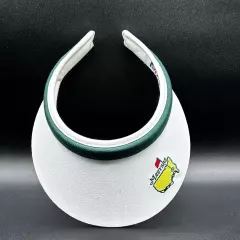 Masters White Visor Expandable Texann USA Embroidery Golf Gently Used