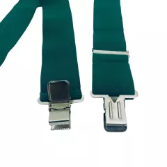 Vintage John Deere Suspenders Green Adjustable Elastic Logo