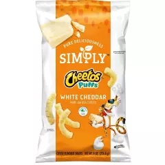 Simply Cheetos PUFFS White Cheddar Flavored Cheese Snacks 12.5 Oz 1 EXTRA LG Bag