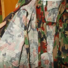 European Green/Brown/Red Camo Camouflage Hooded Jacket & Bibs Hunting Suit 48