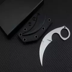 Tactical Karambit Fixed Blade Knife Hunting Camping Self Defence Knife + Sheath