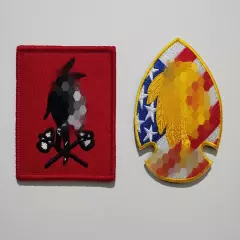 NSWDG DevGru Red Squadron Tribe 2 Logo Emblem Medium Set, Two Mascots