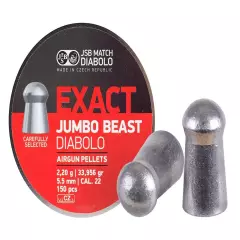 PREDATOR INTERNATIONAL JSB Exact Jumbo Beast .22 Cal 150ct Pellets (546387-150)