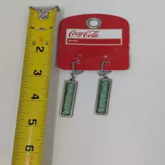 Coca-Cola Dangle Coke Earrings. Rectangular Shaped Plastic Bottle Looking 