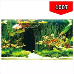 1pc HD Fish Tank Background Sticker 3D Landscape Poster Aquarium Art Decoration