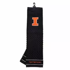 Illinois Fighting Illini NCAA Tri-Fold Embroidered Golf Towel,OfficiallyLicensed