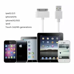 1pcs USB Data Sync Cable Cord Charger for iPhone 4 4G 4S 3GS iPod Nano Touch 4G