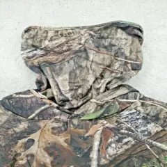 Mossy Oak Men's S 42/44 Camouflage Tech Hoodie w/Face Gaiter Zipper Pockets