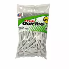 PACK OF 2 White Golf Tees, 1 Pack 2-3/4 90 count & 1 Pack 3-1/4 90 Count