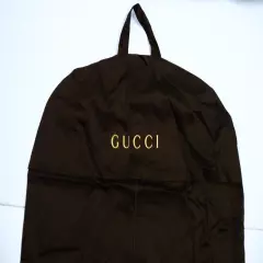 NEW Gucci Brown Dust Cover Zip Fabric Garment Travel Bag Logo