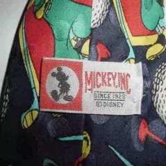 SILK DISNEY MICKEY MOUSE GOLF VINTAGE TIE DONALD DUCK