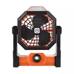 Portable Camping Fan with LED Lantern USB Rechargeable Battery Powered Tent Fan