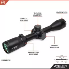 Athlon Optics Neos 4-12×40 Capped Side Focus 1 inch BDC 22 Rimfire Riflescope