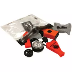 Ultimate Survival BASE Kit 3.0 Orange Firestarter Floating Whistle 20-703-01