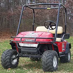 EZGO TXT/Medalist 1995-2013 Golf Cart Black Steel Brush Guard