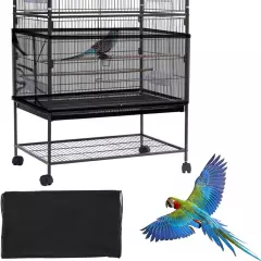 Daoeny Large Bird Cage Cover, Bird Cage Seed Catcher, Adjustable Soft Airy Nylon