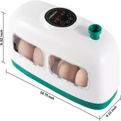 Egg Incubator, 8 Eggs Poultry Hatcher with Humidity Temperature Control, Led