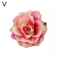 Artificial Rose Flower Hairpin Wedding Bridal Brooch Womens Hair Clip Headwear