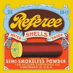 Reproduction Vintage Peters Referee 10ga Shotgun Shell Label Canvas Print