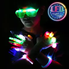 78PCs LED Light Up Toy Party Favors/Supplies Bulk Glow In The Dark Multicolor 