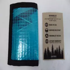 Lot of 2 NEW Roam Flowfold Minimalist Wallet Recycled Sailcloth Aqua Blue