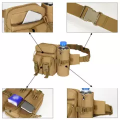 Tactical Waist Pack Military Bags Water Bottle Storage Carrier Pouch Bag Hiking