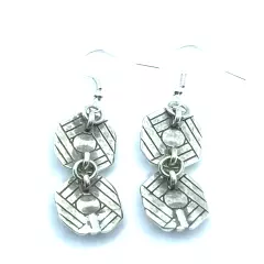 Brighton Sonora Knots 2-Flowers Intertwined Twisted Custom Silver Earrings