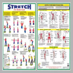 FITNESS FOR GOLF Stretching, Muscle Routine Professional Fitness 2 POSTER Set