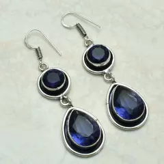 Amethyst Handmade Drop Dangle Earrings Jewelry Gift For Her 2.4" AE-54129