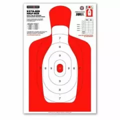 Thompson Target | B27Q-Red Half-Size 12.5"x19" Human Silhouette Training Targets