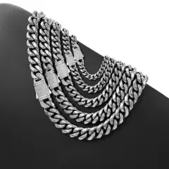 6-14MM Stainless Steel Miami Hip Hop Cuban Chain Necklace or Bracelet