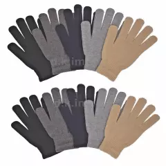 36 Pack Men's Women Warm Stretchy Winter Magic Gloves Thermal Knit Wholesale Lot