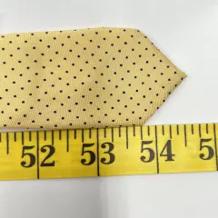 Vintage Bachrachs 1877 Yellow Polka Dot Necktie Silk Tie 3" x 54"