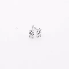 14k White Gold .50ctw Lab Grown Diamond Stud Earrings 0.5g Eblcrdu 144030004789