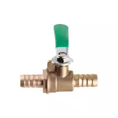 3/8“ Hose Barb Mini Ball Valve Pipe Tubing Fitting Brass Shut Off Valve Clamps