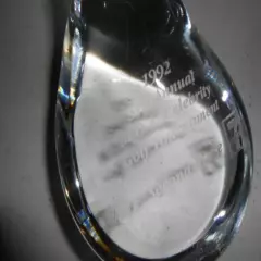 RARE 7 ELEVEN UTAH JAZZ 1992 MDA CELEBRITY CRYSTAL GOLF 2ND PLACE AWARD ENGRAVED