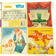 Lot of (10) Different 1951 to 1964 The Citedel College Football Programs