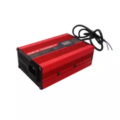 48 Volt 5 A Golf Cart Battery Charger with Round 3 Pin Plug for Club Car red