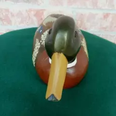 Vintage 14" Solid Wood Decoy Hand Carved And Hand Painted Nice