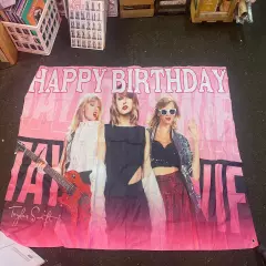 Banner Backdrop Taylor Swift Happy Birthday Brand New—45x70 Inches hUGE !!