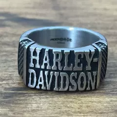 Harley-Davidson® Men's Western H-D Band Ring - Antique SS Size 11 1/2”