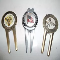 3 PCS US OPEN Golf Divot Tool Magnetic Ball Marker Metal 