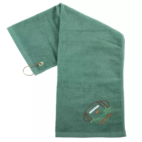 Custom Football Towels, Wholesale Football Cooling Towels - Ball on Grass