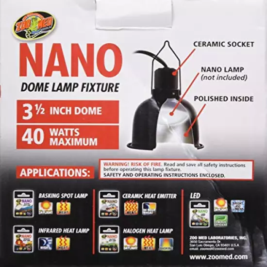 Zoo Med Nano Dome Single Lamp Fixture