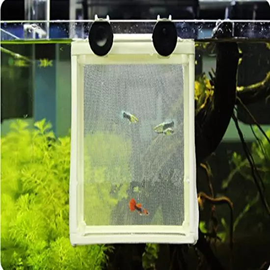 XMHF White Nylon Mesh Fish Fry Hatchery Breeder Box Separation Net