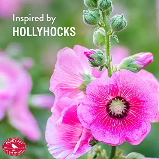 Perky-Pet 91CF Replacement Pink Hollyhock Flower Ports & Perches-6 Pk