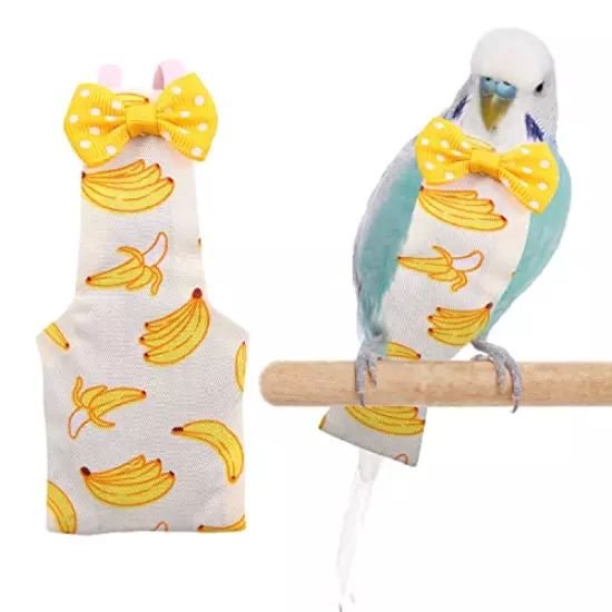 QBLEEV Cockatiel Bird Diaper Flight Suite Liners Yellow Pink Blue